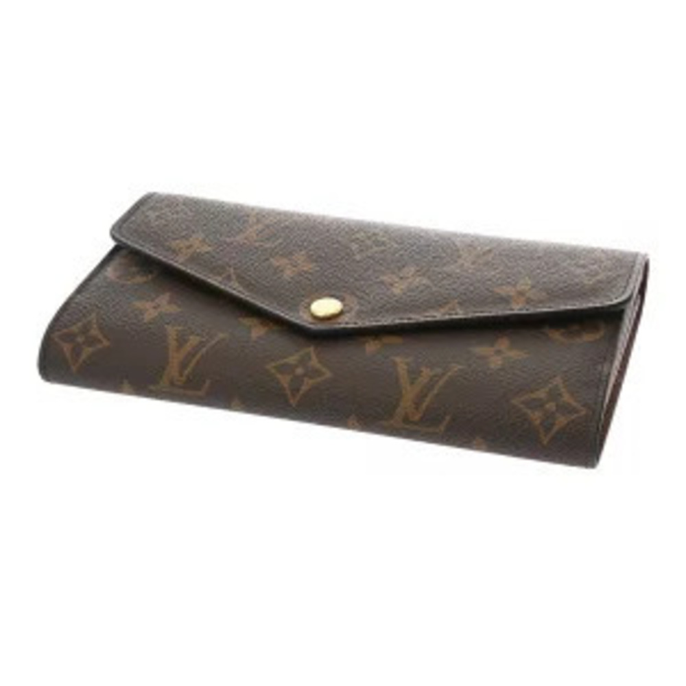 Louis Vuitton Long Brown Wallet Monogram Canvas Portefeuille Sarah - Picture 3 of 7